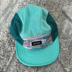 Teal and Multicolor Women's Hat
